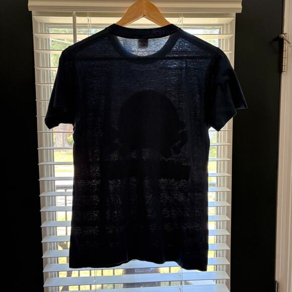 Vintage Paper Thin Worn Burnout T-Shirt Size S 1970s Blue Single Stitch WIP NCAA - Picture 5 of 6